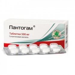 Пантогам, таблетки 500 мг 50 шт