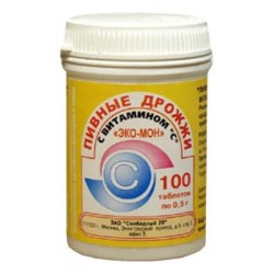 Дрожжи пивные Эко-Мон с витамином С 100 шт. табл. 0.45 г