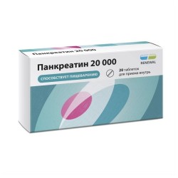 Панкреатин Реневал 20000, таблетки кишечнорастворимые покрытые пленочной оболочкой 20000 ЕД 20 шт