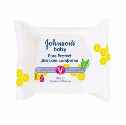 Салфетки влажные Johnson's Пьюр протект 25 шт.
