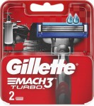 Кассеты для станков для бритья, Gillette (Жиллет) 2 шт мак 3 турбо ред